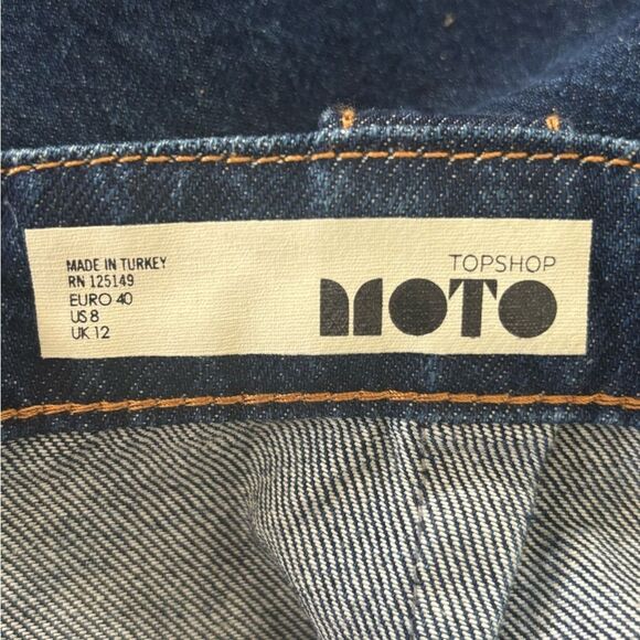 Topshop Moto Blue Denim Overall Dress - 8 - Picture 5 of 5